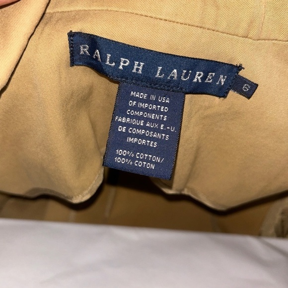 Ralph Lauren Vintage Blazer Women’s Tailored Tan/Camel color Small 100% cotton - Picture 2 of 16